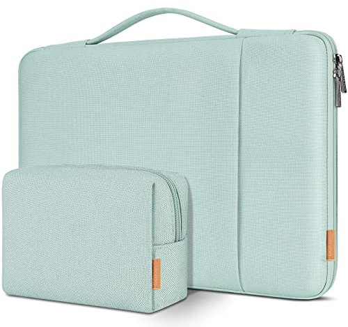 DOMISO Funda Portatil 16 Pulgadas,Maletín de Ordenador Impermeable Compatible con 16 DELL/HP Pavilion Envy/ThinkPad IdeaPad/ASUS Vivobook,Menta Verde