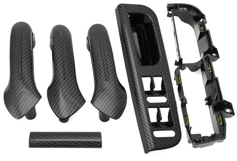 Auto Innentürgriff Innen Haltegriff Innen Türgriff Tür Armlehne Für VW Für Bora Für Golf 4 MK4 Für Jetta 1999-2004 Für Golf 4 Mk4 2004 Carbon Faser Auto Türgriff Innen (Size : 6pcs)
