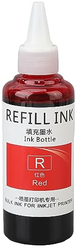 Stempel-Nachfülltinte, Codierungsmaschine, Marke, Farbecht, Gänseei-Entenei-Ei-Tinte, 100 Ml, Life Printing Stempelkissen, Nachfüllungen (Rot)