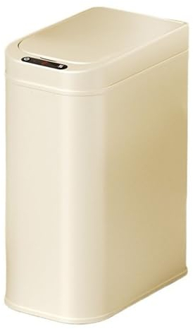 Poubelle Poubelle automatique en acier inoxydable, poubelle sans contact à fermeture douce avec doublure intérieure, poubelle moderne en métal étroit for salle de bain, cuisine, salon Poubelle Cuisine