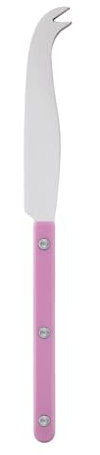 Sabre Paris | Couteau à fromage 24 cm Bistrot couleur Rose. Couvert en Acier Inoxydable. Efficace et élégant pour découper une large variété de fromages.