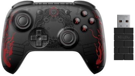 8Bitdo Ultimate 2C Wireless Controller for Windows PC and Android, with Hall Effect Joysticks and Hall Triggers, 1000Hz Polling Rate, and Remappable L4/R4 Bumpers - Black Myth: Wukong