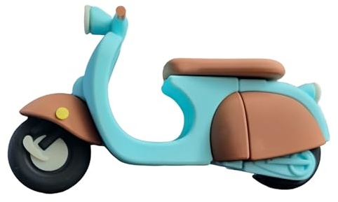 Ulticool - Chiavetta USB Stile Vintage Roller - 64GB - USB 3.0 - Design Retrò - Ad Alta Velocità - Chiavetta di Memoria Turchese Blu Marrone