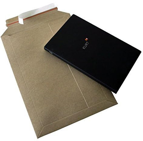 Versandtaschen braun aus Vollpappe Karton DIN A5+ 270x215mm / bis 50mm Füllhöhe (PS.202) (300)