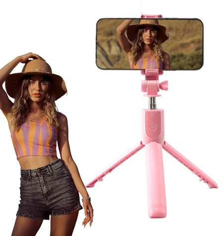 Perche à Selfie Trépied - Trépied de téléphone portable, trépied d'enregistrement vidéo | Photographie Bâton Trépied Télescopique Avec La Lumière De Remplissage Du Perche Selfie, Trépied Téléphone