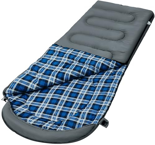 Naturehike 0 Degree and 40 Degree Flannel Two Person Sleeping Bag with Pillows for Adults, Couples & Family, Doublewide Double Sleeping Bag 2 Person for All Seasons Camping Hiking Backpacking