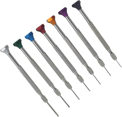 ZAPTON 7 cacciaviti di precisione, set di cacciaviti per gioiellieri, set di cacciaviti per riparazione orologi, set di cacciaviti da 0,6 a 1,6 mm, micro cacciavite per riparazione orologi