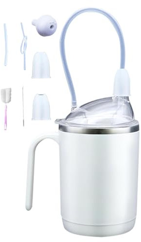 Drinking Beaker Cup for Disabled Adults Spill Proof Handle Drinking Aids