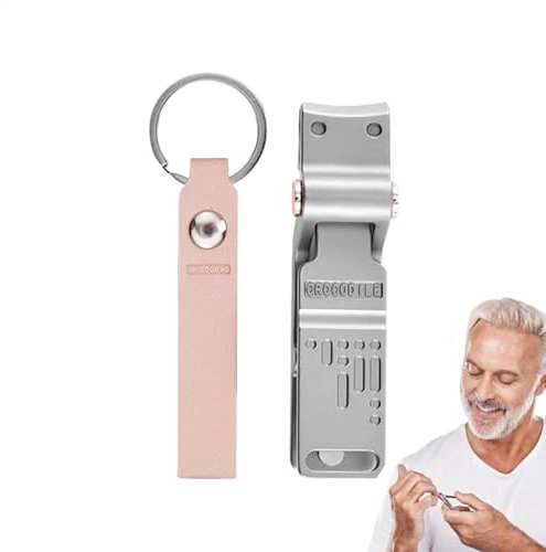 Cortaúñas de mandíbula ancha, cortaúñas para uñas gruesas | Cortador de uñas con recogedor,Ningunas podadoras ergonómicas profesionales de la uña del pie del acero inoxidable del chapoteo para la uña