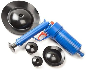 Lurrose Pompa a Stantuffo Sturalavandini Ad Alta Pressione Per Dragare Tubazioni Wc, Lavandini e Vasche Da Bagno, Strumento Di Pulizia Per Scarichi Domestici, Uso Ripetuto, Colore Blu