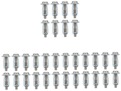 MAGICLULU 4 Ensembles Vis D' Ancre Réparation De Vis De Porte Creuse Fixation Jack Hexagone Monter Ancrage pour Mur Creux Écrous À Acier Inoxydable Silver 10 Pièces * 4