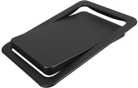 Luxshiny Tapa De Basura Empotrada De Acero Inoxidable Con Diseño Para Cubo De Basura De Cocina Y Baño Fácil Instalación Y Acabado Moderno