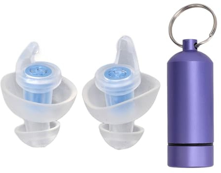Concert Ear Plugs, 2 Pairs High Fidelity Ear Plugs, Reusable Silicone Earplugs with Storage Case for Sleeping, Festival, Nightclub, DJs, Musicians, Noisy Workplace