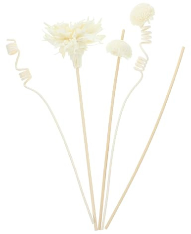 Hemobllo Difusoras Material para Seca de Flor Aromaterapia de Flores Varillas Secas Artístico Difusión de Fragancia Natural Diseño y Blanco en Hogar