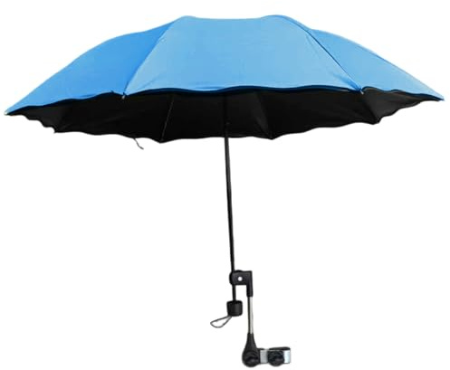 Licsaliwe Paraguas de silla con abrazadera, protección UV ajustable para playa, campamento, silla de ruedas, golf