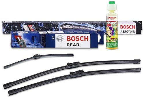 BOSCH Essuie-glace avant + arrière + nettoyant pour vitres 31185585