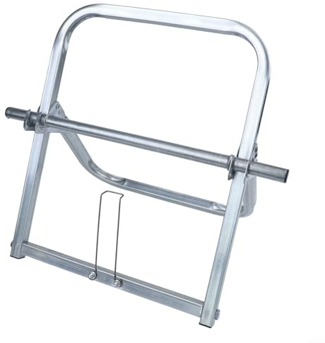 Wire Spool Rack Holder for Cables and Ropes, Heavy Duty Metal Cable Reel Stand with Single Axle Design, Compact 41 x 33cm Steel Wire Dispenser for Workshop or