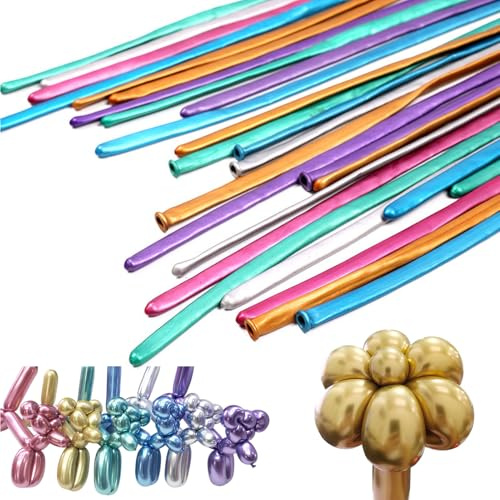 Ballons longs torsadés – 260 pièces fines pour modéliser des animaux, articles pour | Matériau métallique, avantage de décoration créative, placement d'événement