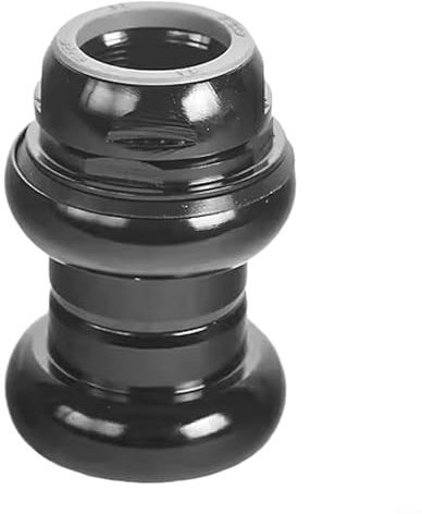 Set sterzo per bicicletta con filettatura da 1 pollice in lega di alluminio per bici da corsa Fixed Gear con attacco forcella da 22,2 mm e tubo sterzo da 30 mm, nero (nero)