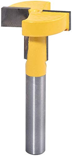 KATUR T-Nuten- und T-Schienen-Fräser, Schlüsselloch-Fräser mit 8mm Schaft für Hartmetall-Holzfräser (8mm Schaft, 1.14 Zoll Breite)