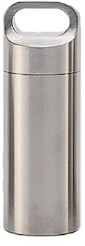 Pillendose, tragbare Pillendosen, wasserdichter Pillendosenhalter für den täglichen Gebrauch, tragbarer Medikamentenspender für Outdoor-Camping und Reisen (Silver, 4.85*1.55cm)