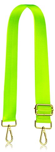 Allzedream - Correa ancha ajustable de repuesto para bandolera, Verde fluorescente, M