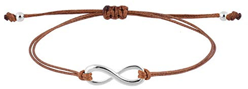 StarAppeal Unendlichkeit Infinity Liebe Freundschafts Armband, Mit Perlen in Silber und Gold, Größenverstellbar, Für Mädchen und Damen, Handmade