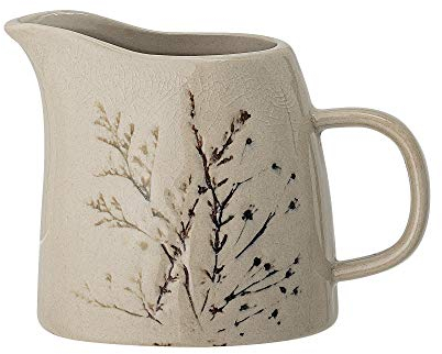 Bloomingville Bea Michkännchen aus Steinzeug in der Farbe Beige 250ml, Maße: 8cm x 8cm x 9cm, 82050111