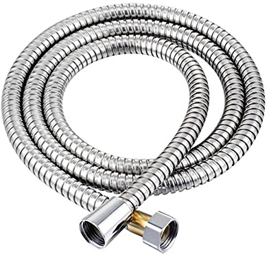 Tappeti Design Extra Langer Duschschlauch aus Edelstahl, 1M 1,5M 2M 3M, für Handbrausekopf, verdickte helle Messingmutter-2m