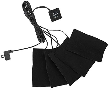 Heizkissen für Kleidung, Wärmekissen für Kleidung, wasserdicht, 5-in-1 mit 3 Temperaturregelungsmodi, USB, elektrisches Heizkissen für Kleidung