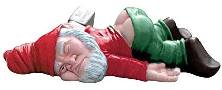 SYFUNLV Gartenzwerge FüR AußEn,Betrunkener Gartenzwerg,Gartenzwerg Lustig,Gartendeko Schutz Vor Sonne Und Wind Gartenzwerg Groß 9.84 * 5.91 In FüR Garten Rasen Hof, Innen,Balkon Urlaubsparty (Rot)