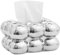 Anding Boîte à mouchoirs en céramique, cendrier, bougeoir, Vase, Salle de Bain, Dessus de vanité en céramique, décoration d'intérieur, étagère, Argent, Blanc, Or (A1105 Argent)
