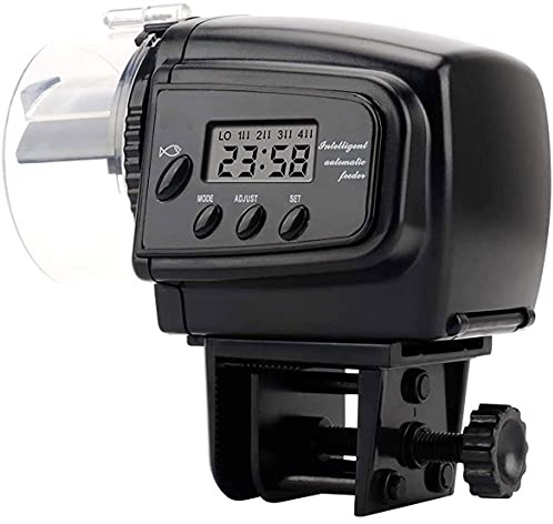 Fischfutterstation Automatischer Fischfutterspender Feuchtigkeitsfest Elektrischer Auto Fischfutter Fischfutter Urlaub Futterspender Timer Fischfutterspender für Aquarien und Schildkrötentanks
