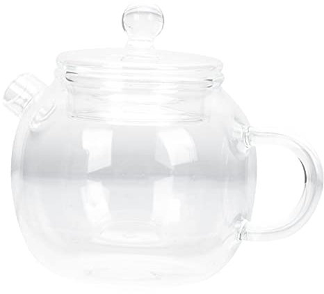 LeGDOr 1pc Tea Maker Mini Teapot Stovetop Water Glass Pitcher with Lid Small Teapot Tea Kettle with Strainer Mini Kettle Single Teapot with Handle Heating High Borosilicate Glass Effort