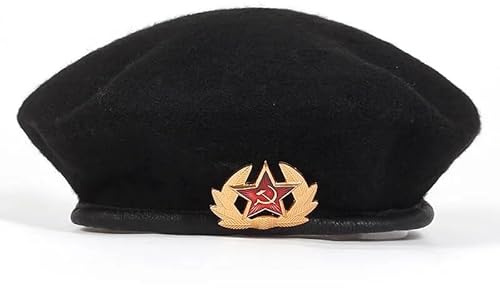 JZTDYPP Schiebermütze Herren Baskenmütze Der Russischen Armee Für Männer Und Frauen, Nationalemblem, Baskenmütze, Hut Für Erwachsene, Verstellbare Mütze, Knochengarros