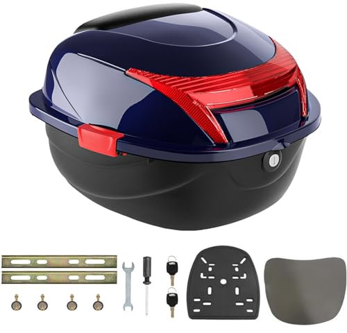 Motorradkoffer Roller Top-Case Motorrad Koffer Helmkoffer Universal Topcase Top Back Box für Motorrad Quad (Color : Royal Blue)