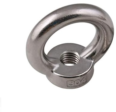 1/2 Stück M3 M4 M5 M6 M8 M10 M12 M14 - M24 Hebeöse Mutter 304 Edelstahl Augenmutter Ringe Mutter Gewinde Schlaufe Loch for Kabel Seil Heben (Size : M4(2pcs))