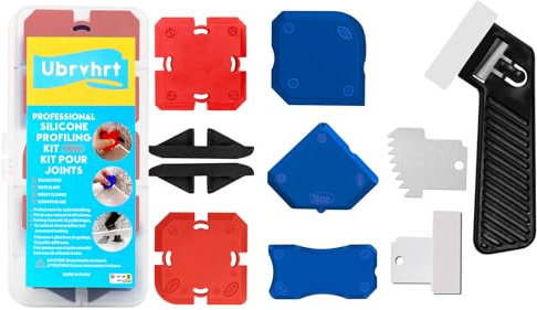 Kit Per Stuccatura e Profilatura In Silicone Con 16 Forme, Kit Di Spatola Per Sigillante, Spatola Per Giunti Per Silicone e Acrilico, Strumenti Per Calafataggio, Fugi-Kit Coltello e Utensile Per Fughe
