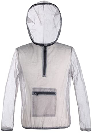 Mosquito traje de mosquito con protección contra insectos de malla de verano con capucha con capucha protección de mosquito ligero a prueba de insectos para acampar al aire libre xxl