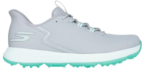 Skechers Go Golf Elite 6 Damen-Golfschuh-Sneaker, Slip-In Arch Fit, Grau/Mint, 41 EU