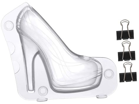 OKUMEYR 1satz High Heel Schokoladenform Hochwertige Gießform Für Fondant Und Schokolade Kunststoffmaterial Für Kreative Kuchendekorationen Und Süßigkeiten Transparent Große