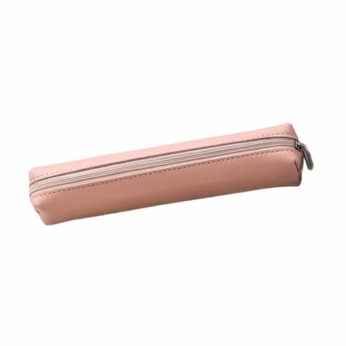 Montesy, astuccio piccolo in pelle leggera per penne, con zip, borse per trucco da viaggio per studenti, adulti, donne e uomini, as the pic show