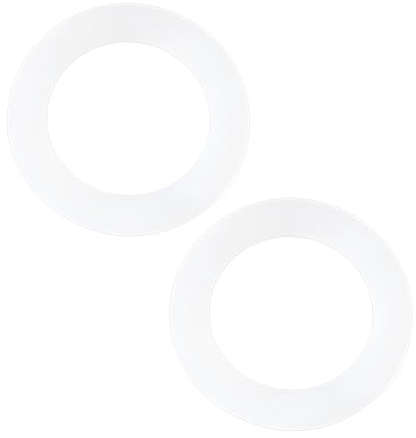 YINETTECH 2 Pezzi Guarnizione Di Tenuta Della Base Della Valvola Di Scarico In Silicone Guarnizione Del Serbatoio Dell'acqua Del Water 80x54x3mm Compatibile Con Toto THU440-A THU451 10A-A Bianco