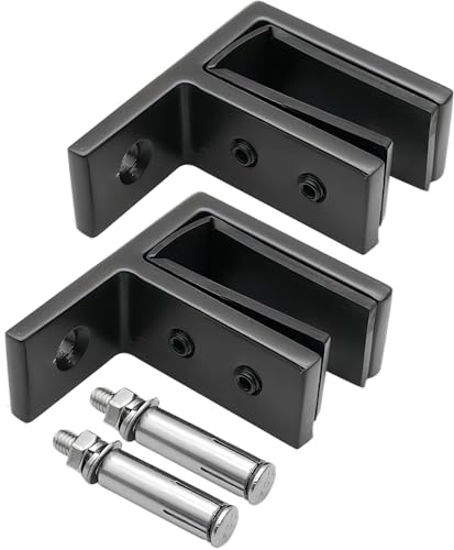 KMERCE Pince Clôture en Verre en Acier Inoxydable 304 - Fixation clôture en verre de Garde-Corps d'Escalier -Balustrade en verre pour balcon, jardin, terrasse (90° contre le mur) pour verre 10-12mm