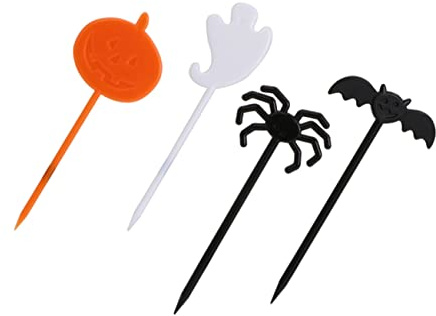Amosfun Lot De 40 Cure-Dents Jetables En Forme De Fruits Pour Halloween Décorations Pour Cupcakes Roses Pour Gâteaux Pour Bébé Rouge Célébrant Le Nom
