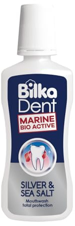 BilkaDent Mundspülung Silber & Meersalz, 250 ml | Umfassender Oralschutz mit Mariner Bioaktiv‑Formel für Fortschrittliche Oralpflege & Frischen Atem