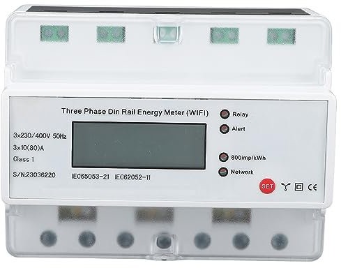 Compteur d'électricité Intelligent, Compteur D'énergie Multifonctionnel triphasé, 4 Fils, Type Rail 4G, pour la Gestion de l'électricité Via L'application