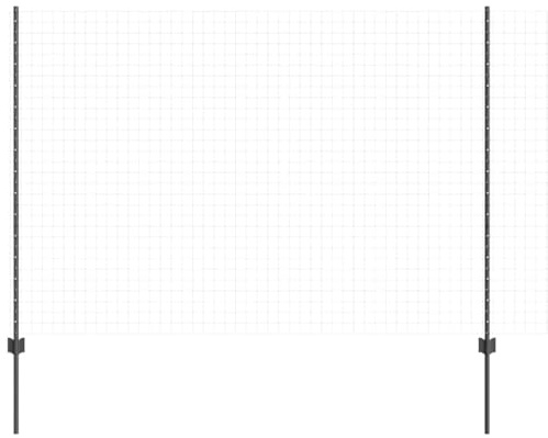 vidaXL Stängselstolpe 5 pcs Grå 150 cm Stål, Staket för trädgård och terrass, modern styrka för uteplatser, hållbart för husprojekt