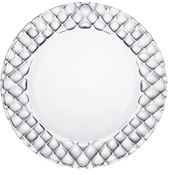 Crystal Bohemia Servierteller aus Glas - 280 x 280 x 20 mm, spülmaschinenfest, robust & elegant - Runder Glasteller für Kuchen, Obst, Gebäck & Desserts - Ideal für Alltag & besondere Anlässe