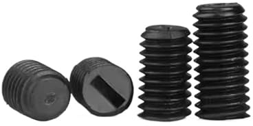 Lot de 20/100 vis sans tête en nylon noir, M3, M4, M5, M6, M8, à fente en plastique, isolées, à bout plat et sans tête(12mm,M3-100Pcs)
